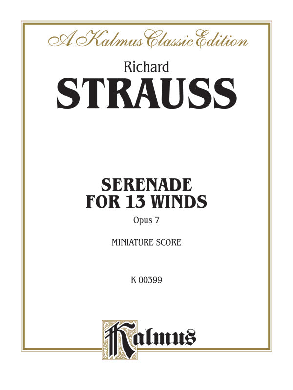 Strauss: Serenade for 13 Winds, Op. 7 Sheet Music Preview