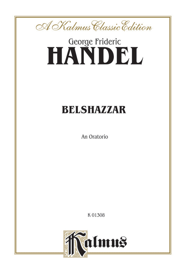 Belshazzar (1745), An Oratorio Cover Image