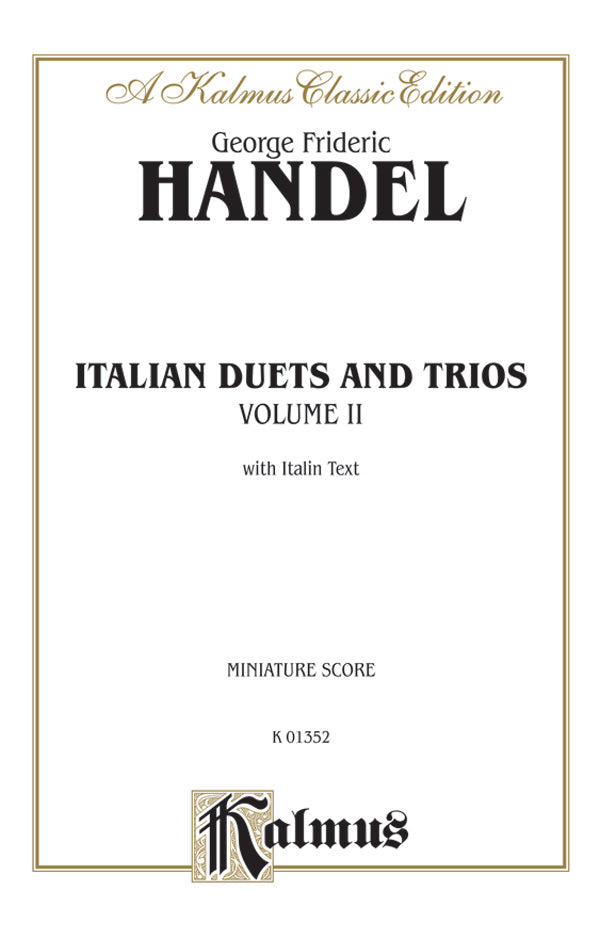 Italian Duets and Trios, Volume II Cover Image