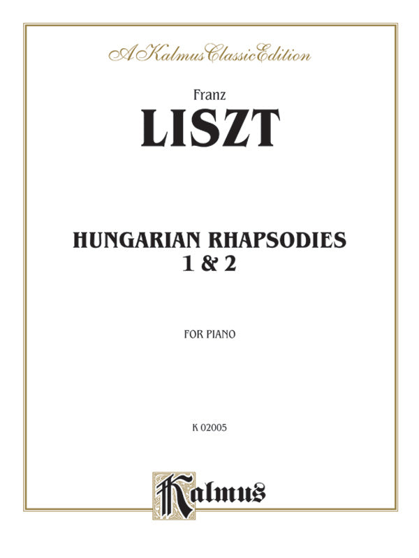 Hungarian Rhapsodies, Nos. 1 & 2 Cover Image