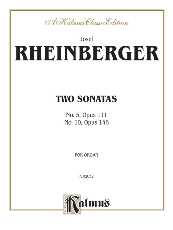 Two Sonatas, No. 5, Opus 111 and No. 10, Opus 146 Cover Image