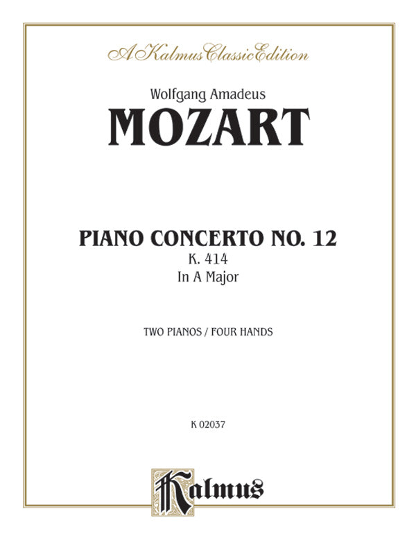 Piano Concerto No. 12 in A Major, K. 414 Cover Image