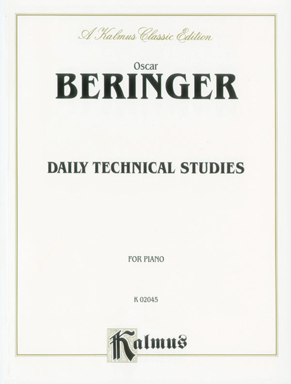Beringer, Daily Technical Studies for Piano Cover Image