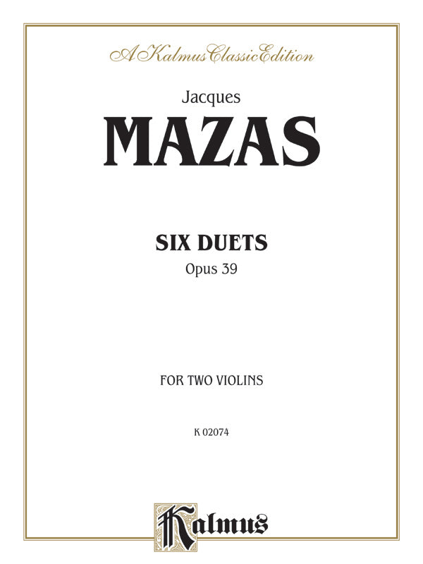 Six Duets, Opus 39 Cover Image