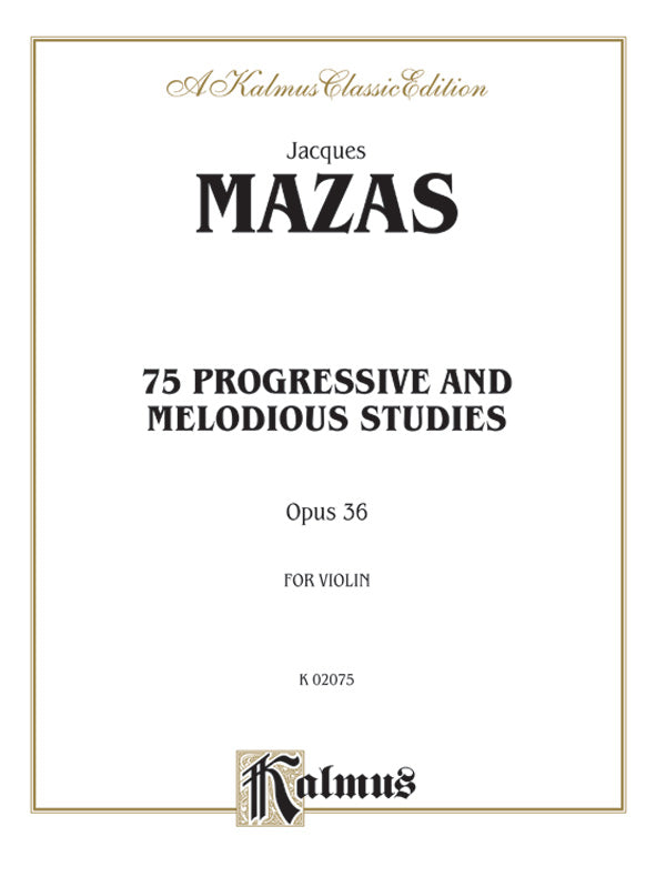 Mazas: 75 Progressive and Melodious Studies, Op. 36 Sheet Music Preview