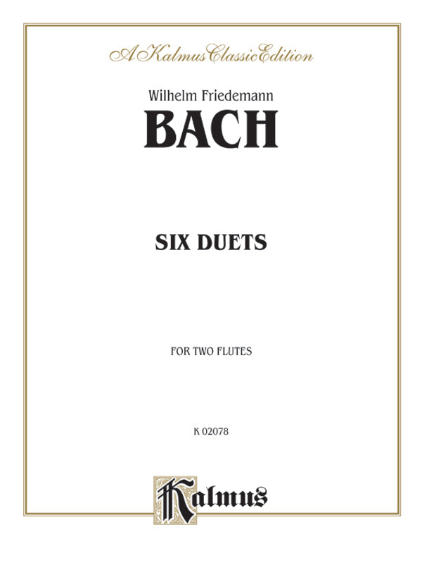 Bach: Six Duets Sheet Music Preview