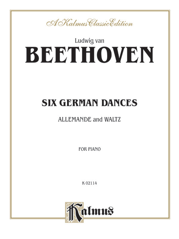 Beethoven: Six German Dances, Allemande and Waltz Sheet Music Preview