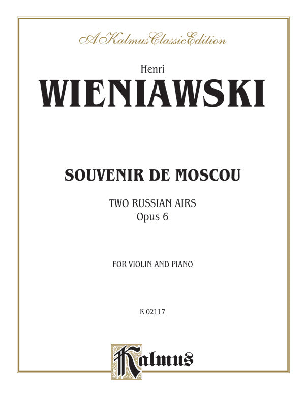 Souvenir de Moscou (Two Russian Airs), Opus 6 Cover Image