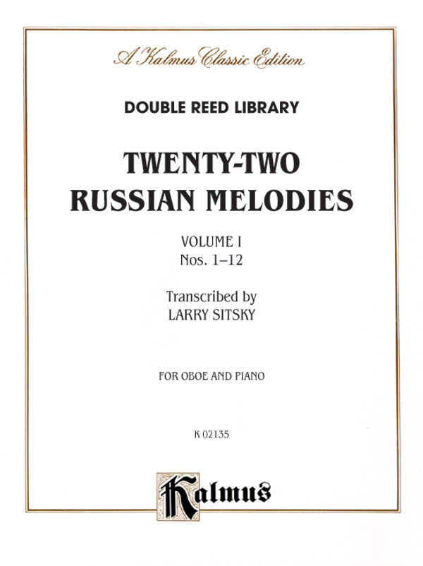Twenty-Two Russian Melodies, Volume 1, Nos. 1-12 Cover Image