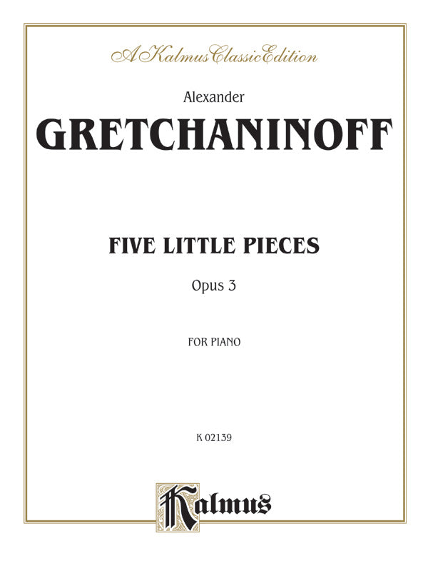 Five Little Pieces, Opus 3 Cover Image