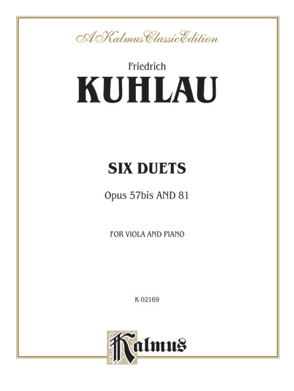 Kuhlau: Six Duets, Op. 57bis and 81 Sheet Music Preview