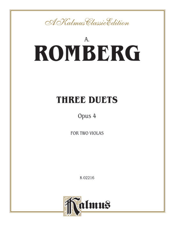 Three Duets, Opus 4 Cover Image