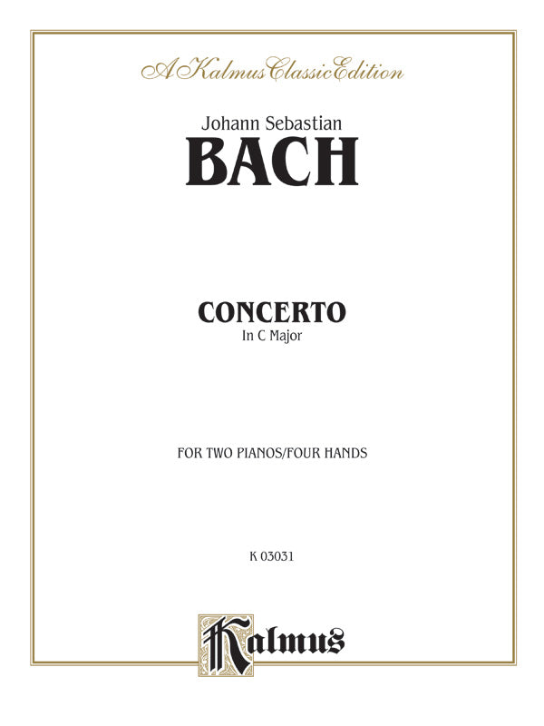 Bach: Concerto for Two Pianos in C Major Sheet Music Preview