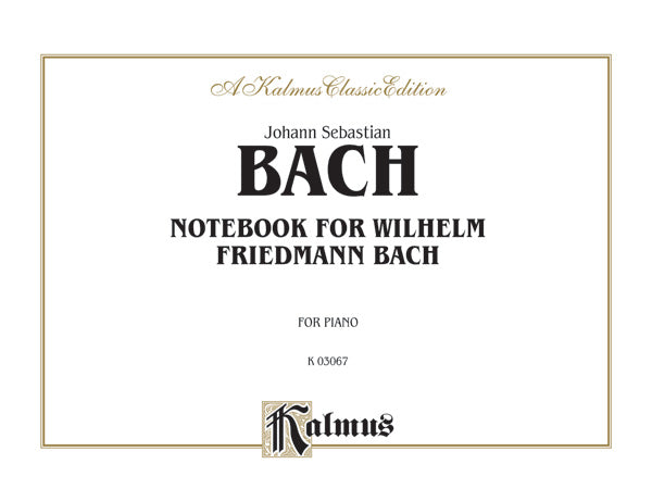 Bach: Notebook for Wilhelm Friedemann Bach Sheet Music Preview
