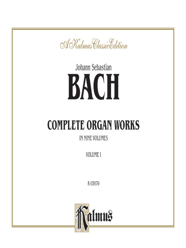 Complete Organ Works, Volume I Cover Image