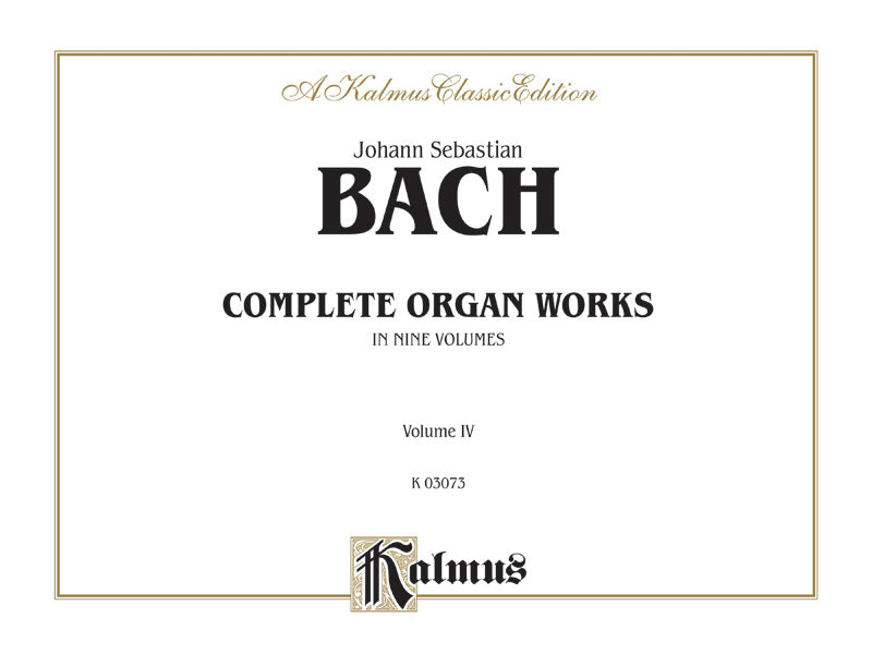 Bach: Complete Organ Works, Volume IV Sheet Music Preview