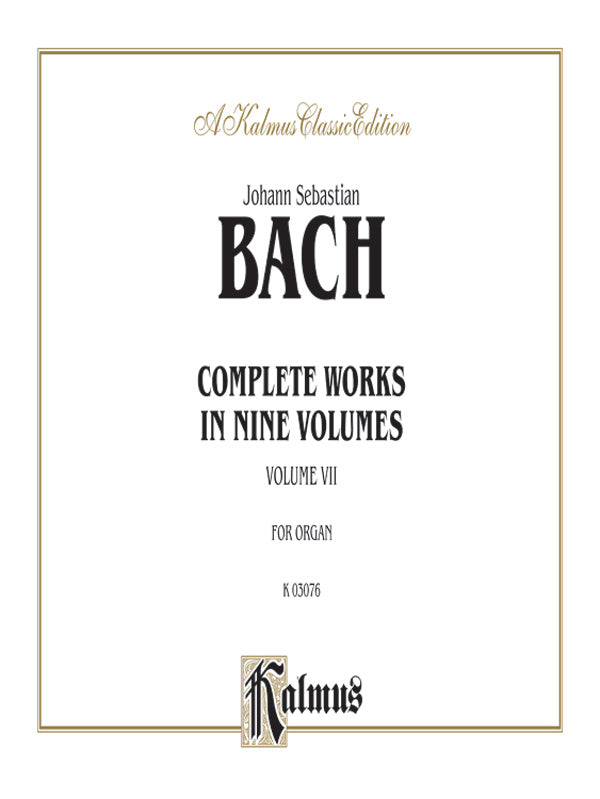 Complete Organ Works, Volume VII Cover Image