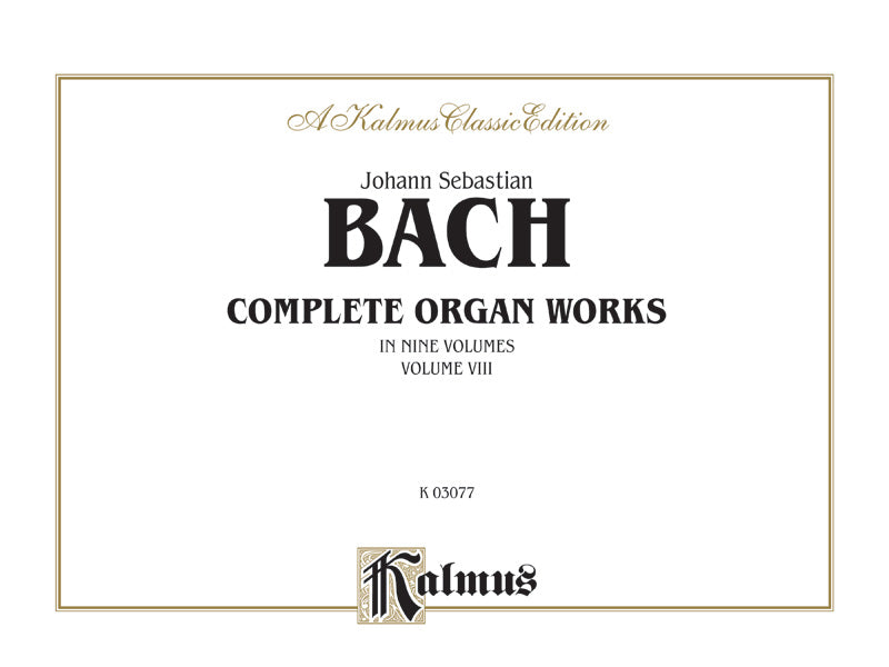 Complete Organ Works, Volume VIII Cover Image
