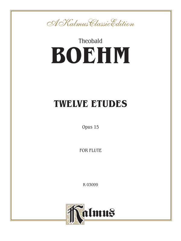 Twelve Studies, Opus 15 for Flute Solo Cover Image