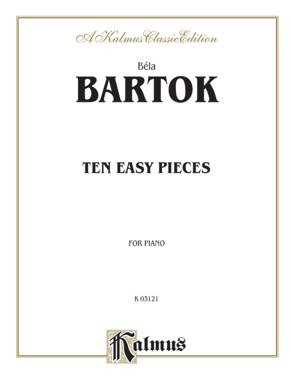 Bartók: Ten Easy Pieces Sheet Music Preview