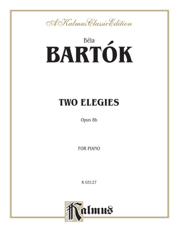 Two Elegies, Opus 88 Cover Image