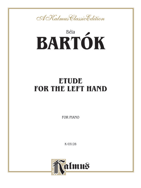 Bartók: Etude for the Left Hand Sheet Music Preview