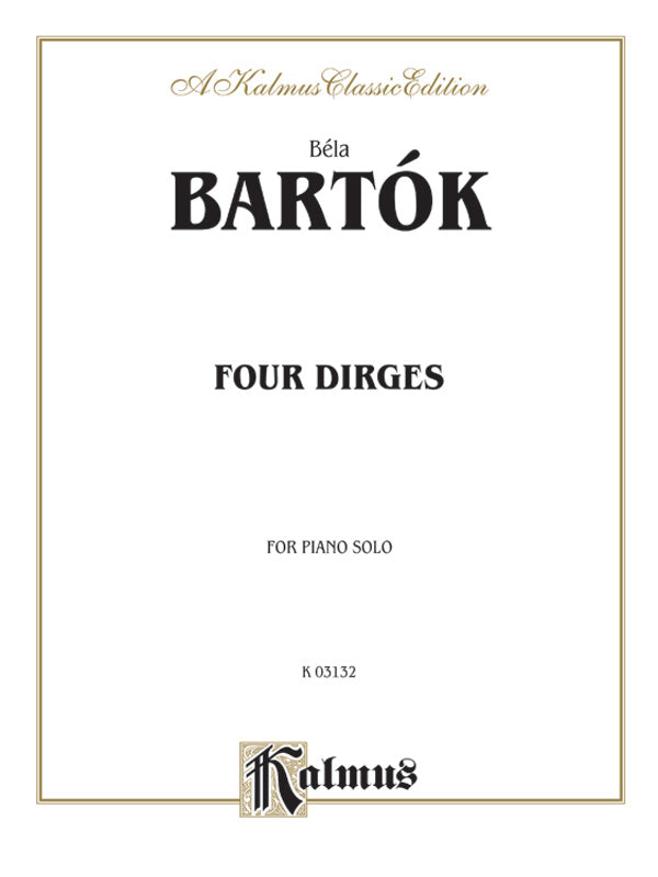 Four Dirges, Opus 8 Cover Image