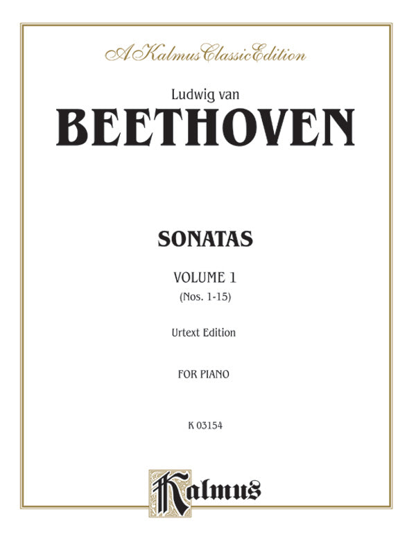 Beethoven: Sonatas (Urtext), Volume I (Nos. 1-15) Sheet Music Preview