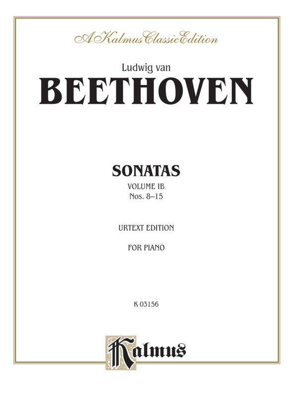 Sonatas, Volume IB, Nos. 8-15 (Urtext Edition) Cover Image