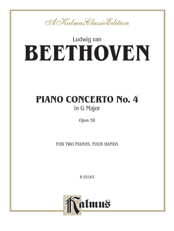 Beethoven: Piano Concerto No. 4 in G Major, Opus 58 Sheet Music Preview