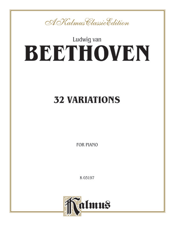 Beethoven: 32 Variations Sheet Music Preview