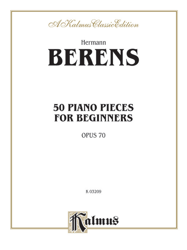 Berens: Fifty Piano Pieces for Beginners, Op. 70 Sheet Music Preview