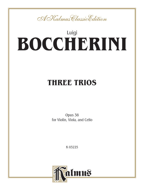 Three Trios, Opus 38  Cover Image