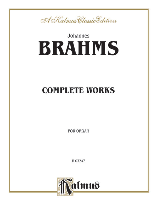 Brahms: Complete Organ Works Sheet Music Preview