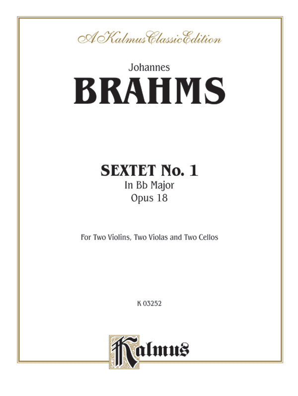 Sextet in B-Flat Major, Op. 18: 1st Violin Sheet Music Preview