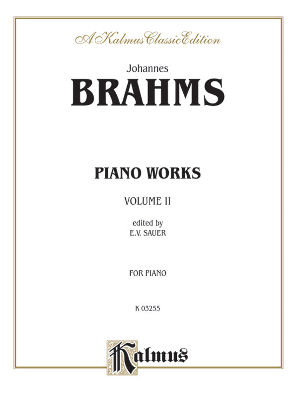 Piano Works, Volume II (incl. Opus 119 & 5 Etudes) Cover Image