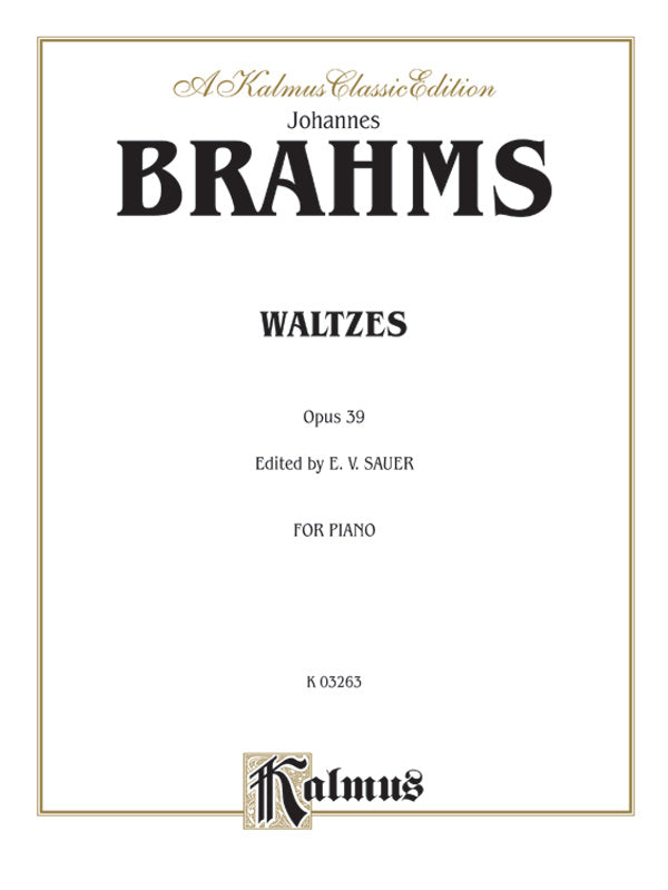 Waltzes, Opus 39 Cover Image