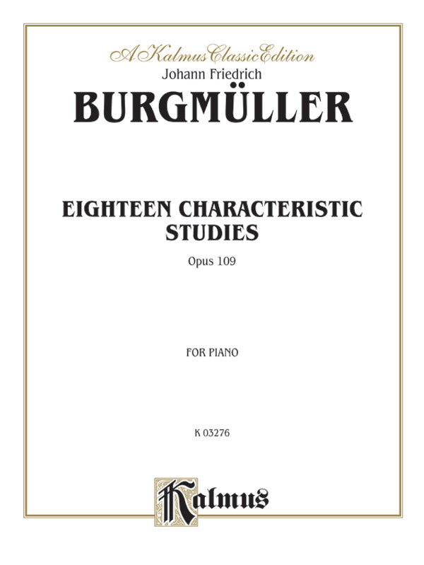 Eighteen Characteristic Studies, Opus 109 Cover Image