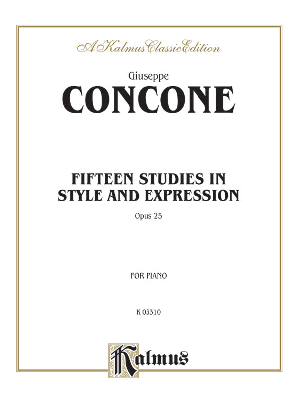Fifteen Studies in Style and Expression, Opus 25 Cover Image