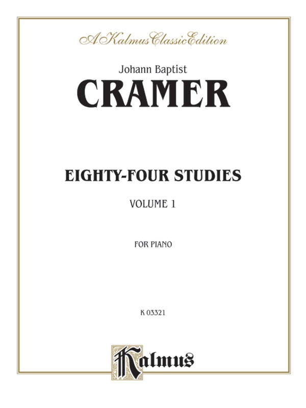Cramer: Eighty-Four Studies (Volume I) Sheet Music Preview