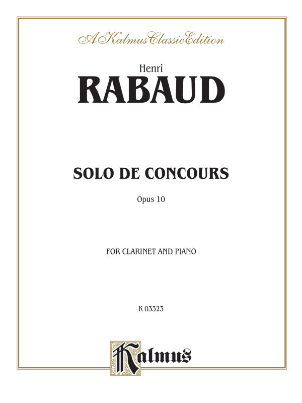 Solo de Concours, Opus 10 Cover Image