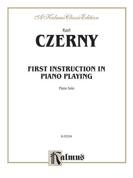 First Instruction in Piano Playing Cover Image