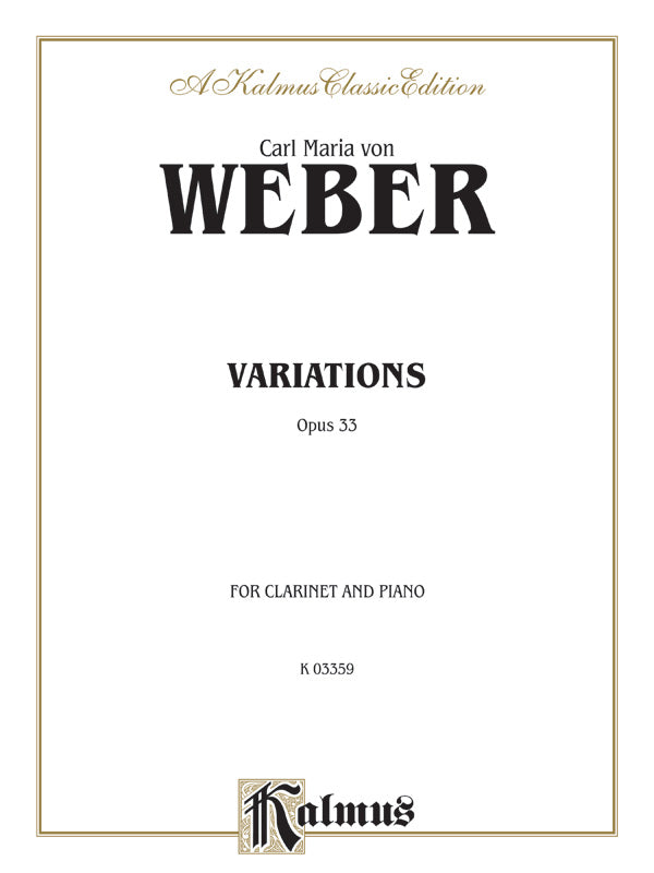 Weber: Variations, Op. 33 Sheet Music Preview