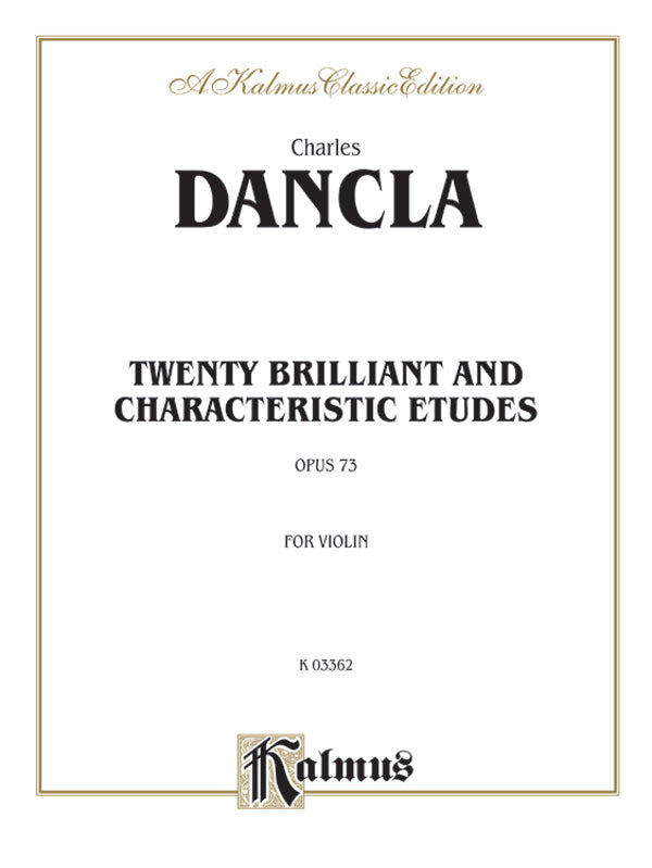 Twenty Brilliant and Characteristic Etudes, Opus 73 Cover Image