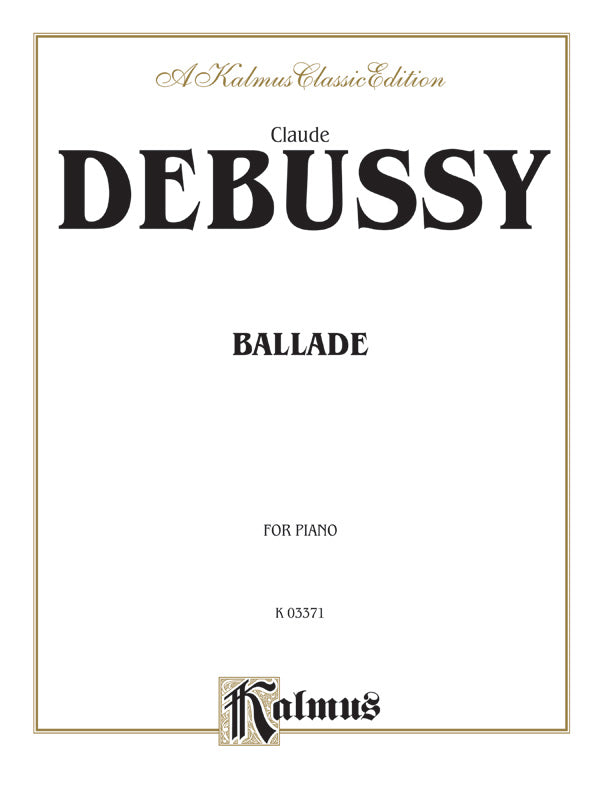 Debussy: Ballade Sheet Music Preview