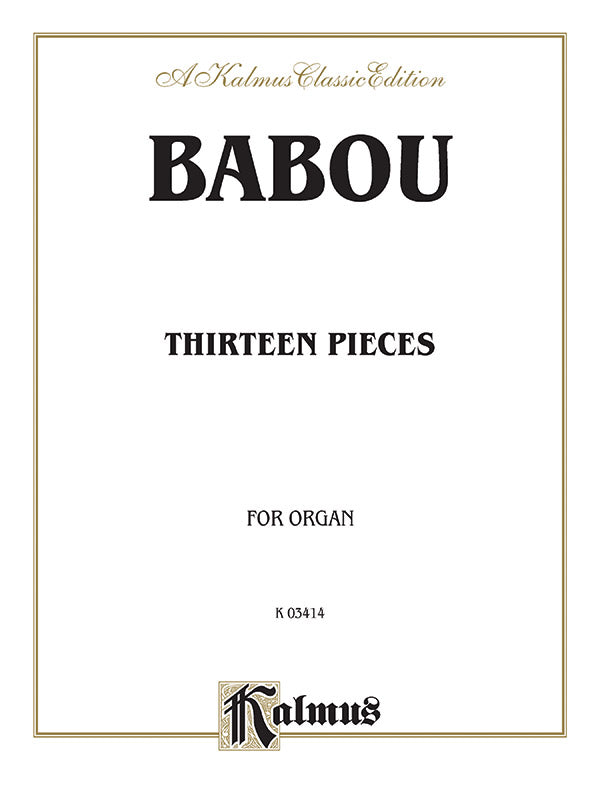 Thirteen Pieces for Organ Cover Image