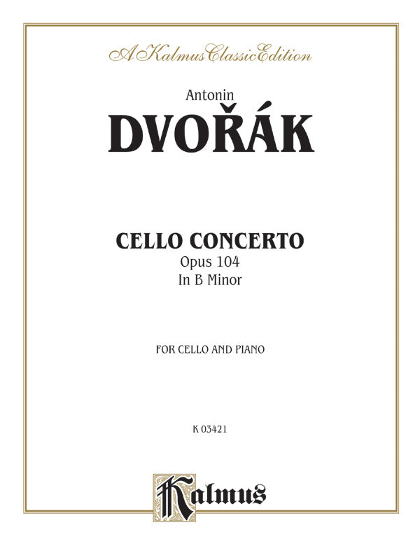 Dvorák: Cello Concerto, Op. 104 in B Minor Sheet Music Preview