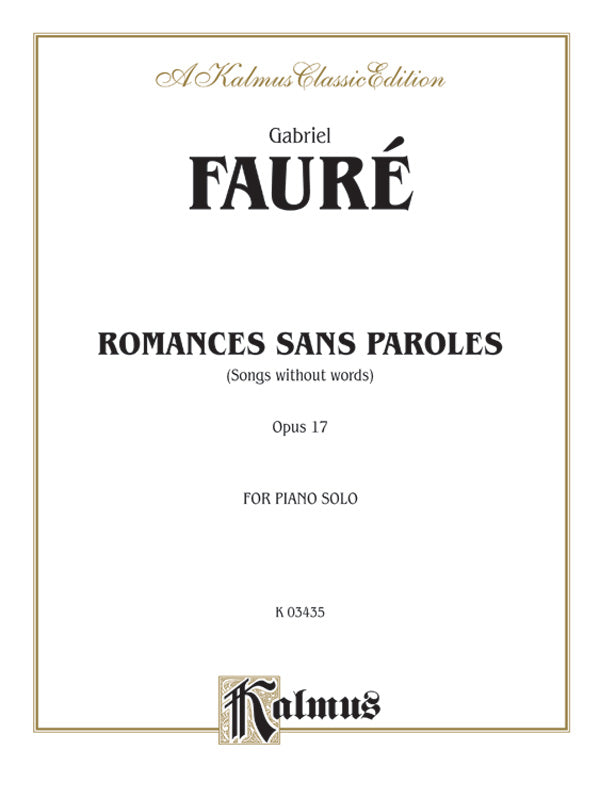 Romance sans paroles Cover Image