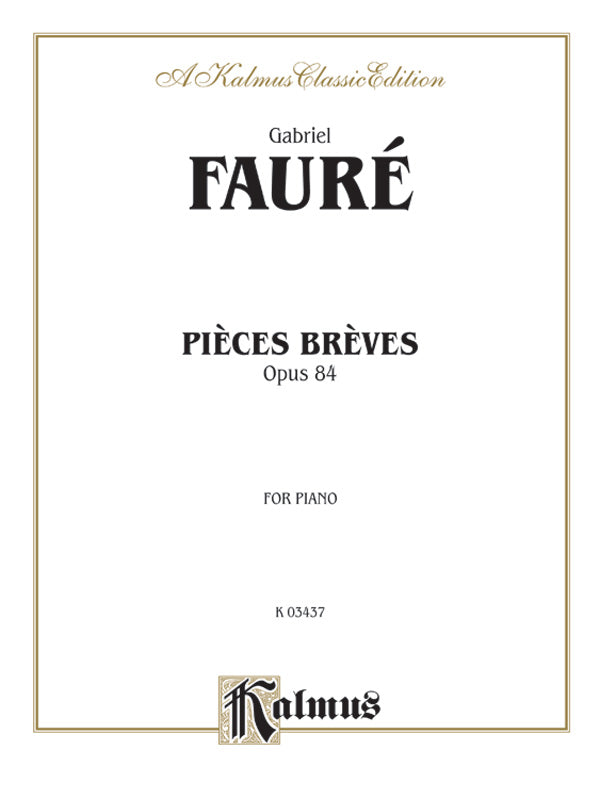 Pieces Breves, Opus 84 Cover Image