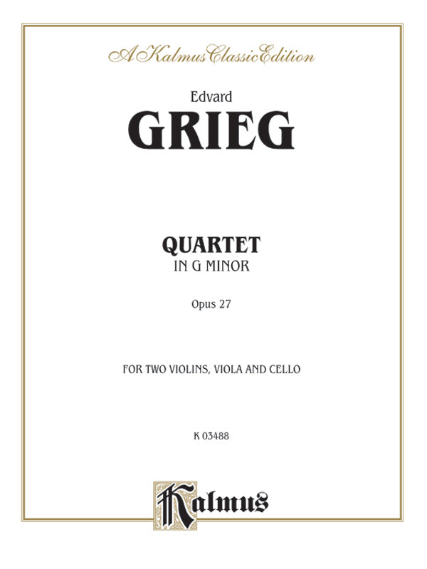 String Quartet, Opus 27 Cover Image